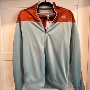 Kappa baby blur orange and yellow zip up jacket size M
